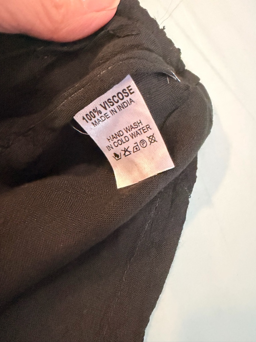 Rhea Festival Black Embroidered Scoop-Neck tank top - oversized NWT 100% Viscose - Picture 5 of 7